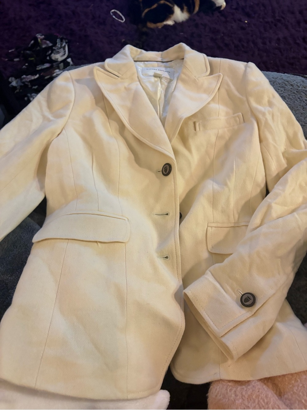 Banana Republic Cream Tailored Blazer Jacket